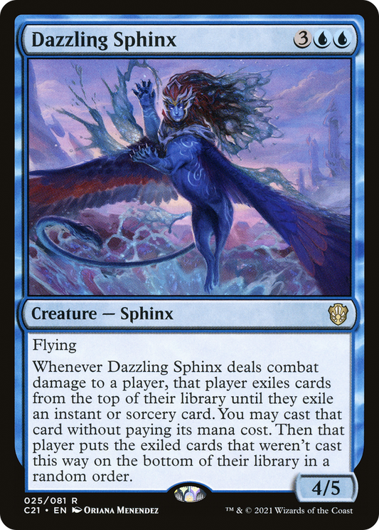 Dazzling Sphinx (C21-025) - Commander 2021 - Premium MTG Single from Wizards of the Coast - Just $0.08! Shop now at Game Crave Tournament Store