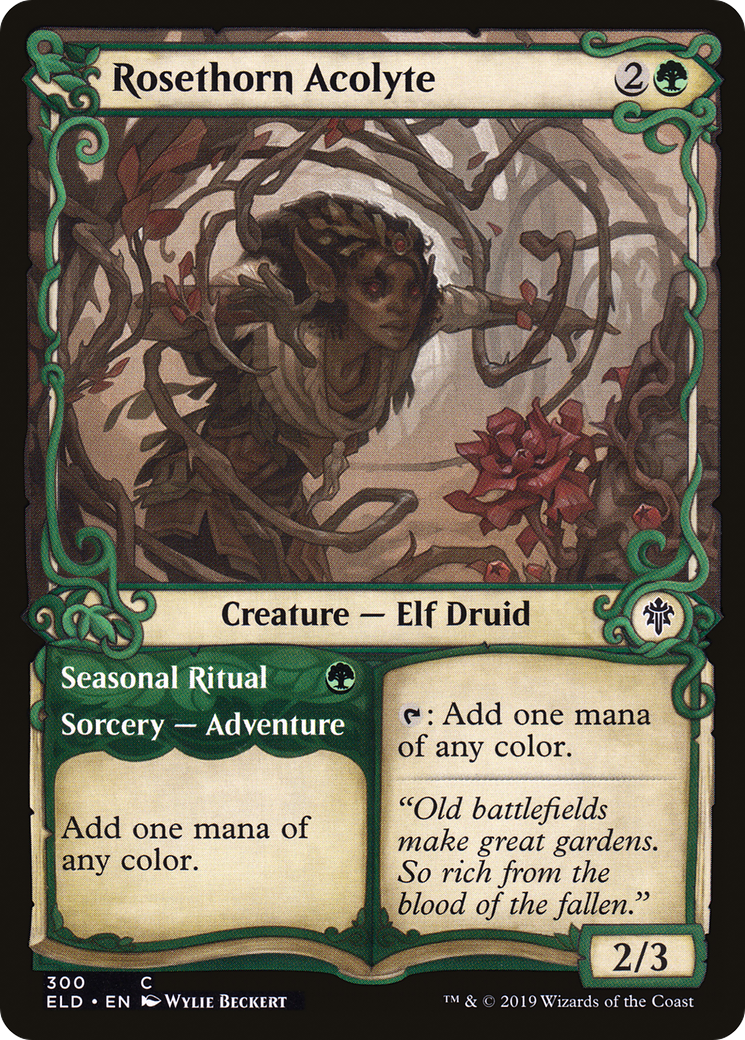 Rosethorn Acolyte // Seasonal Ritual (ELD-300) - Throne of Eldraine: (Showcase) Foil - Premium MTG Single from Wizards of the Coast - Just $0.26! Shop now at Game Crave Tournament Store