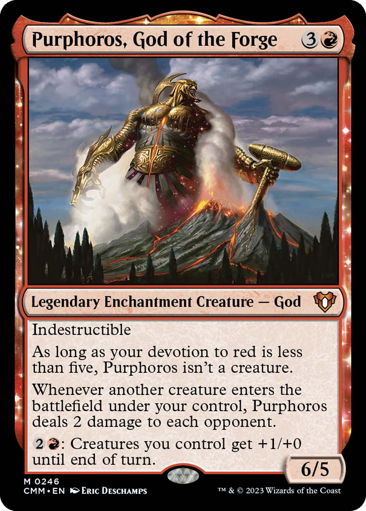 Purphoros, God of the Forge (CMM-246) - Commander Masters: (nyxtouched) Foil - Premium MTG Single from Wizards of the Coast - Just $8.06! Shop now at Game Crave Tournament Store