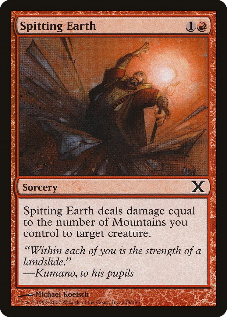 Spitting Earth (10E-238) - Tenth Edition Foil - Premium MTG Single from Wizards of the Coast - Just $0.13! Shop now at Game Crave Tournament Store