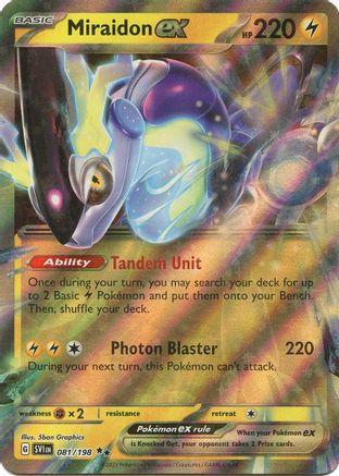 Miraidon ex - 081/198 81 - SV01 Scarlet & Violet Base Set Holofoil - Premium Pokemon Single from Nintendo - Just $0.54! Shop now at Game Crave Tournament Store