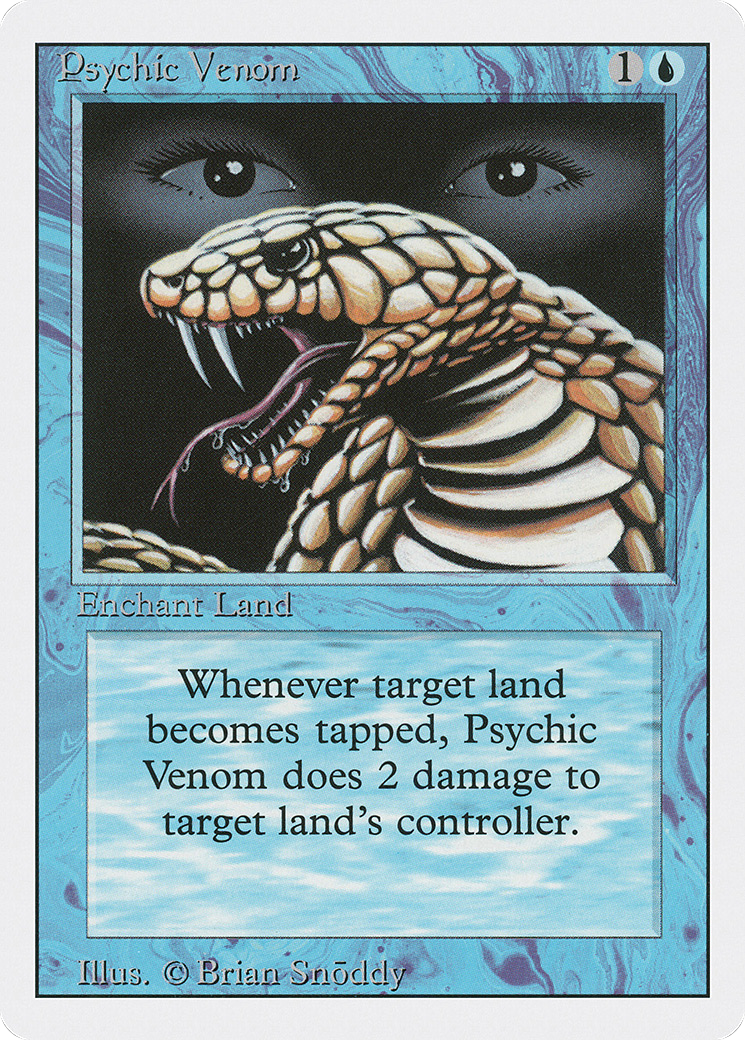 Psychic Venom (3ED-076) - Revised Edition - Premium MTG Single from Wizards of the Coast - Just $0.08! Shop now at Game Crave Tournament Store