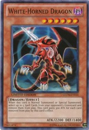 White-Horned Dragon (GLD4-EN014) - Gold Series 4: Pyramids Edition Limited - Premium Yugioh Single from Konami - Just $0.54! Shop now at Game Crave Tournament Store
