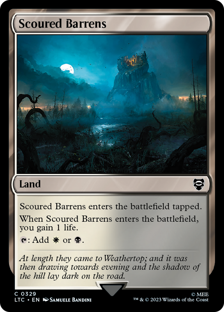 Scoured Barrens (LTC-329) - Tales of Middle-earth Commander - Premium MTG Single from Wizards of the Coast - Just $0.25! Shop now at Game Crave Tournament Store
