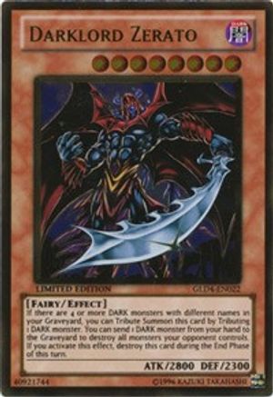 Darklord Zerato (GLD4-EN022) - Gold Series 4: Pyramids Edition Limited - Premium Yugioh Single from Konami - Just $0.86! Shop now at Game Crave Tournament Store