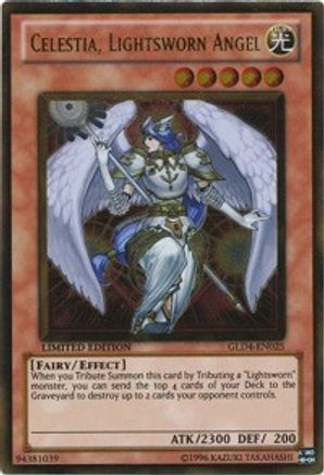 Celestia, Lightsworn Angel (GLD4-EN025) - Gold Series 4: Pyramids Edition Limited - Premium Yugioh Single from Konami - Just $0.55! Shop now at Game Crave Tournament Store