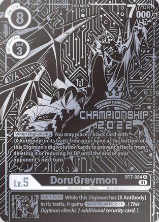 DoruGreymon (2022 Championship Finals 2nd Place) (BT7-064) - Next Adventure - Premium Digimon Single from Bandai - Just $0! Shop now at Game Crave Tournament Store
