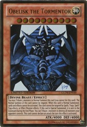 Obelisk the Tormentor (GLD4-EN030) - Gold Series 4: Pyramids Edition Limited - Premium Yugioh Single from Konami - Just $3.49! Shop now at Game Crave Tournament Store