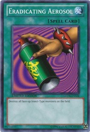 Eradicating Aerosol (GLD4-EN034) - Gold Series 4: Pyramids Edition Limited - Premium Yugioh Single from Konami - Just $0.34! Shop now at Game Crave Tournament Store
