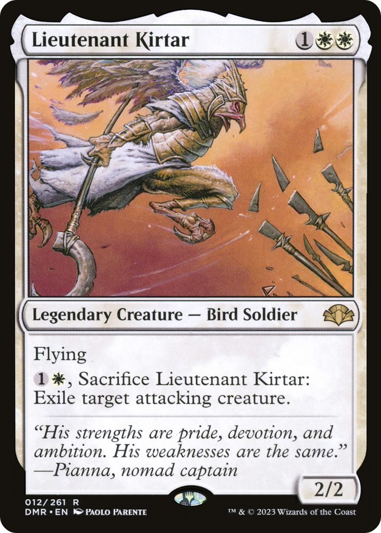 Lieutenant Kirtar (DMR-012) - Dominaria Remastered - Premium MTG Single from Wizards of the Coast - Just $0.08! Shop now at Game Crave Tournament Store