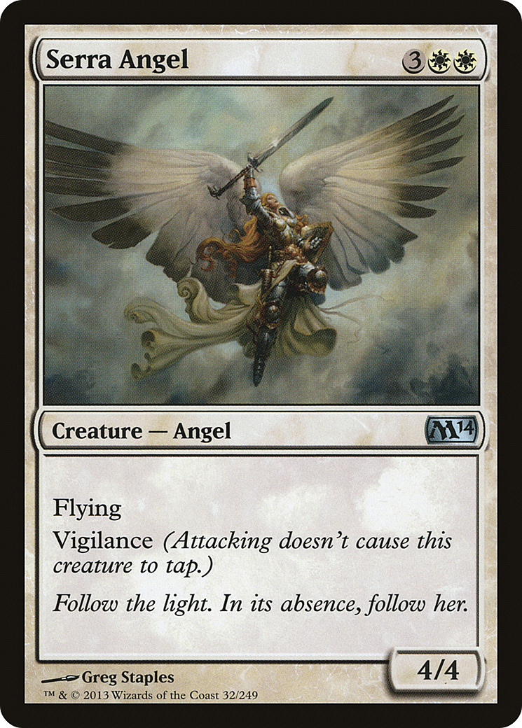 Serra Angel (M14-032) - Magic 2014 - Premium MTG Single from Wizards of the Coast - Just $0.08! Shop now at Game Crave Tournament Store