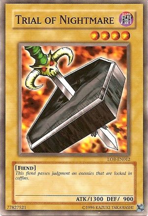 Trial of Nightmare (LOB-EN012) - Legend of Blue Eyes White Dragon (Worldwide English) Unlimited - Premium Yugioh Single from Konami - Just $0.25! Shop now at Game Crave Tournament Store