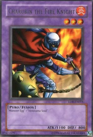 Charubin the Fire Knight (LOB-EN015) - Legend of Blue Eyes White Dragon (Worldwide English) Unlimited - Premium Yugioh Single from Konami - Just $1.20! Shop now at Game Crave Tournament Store