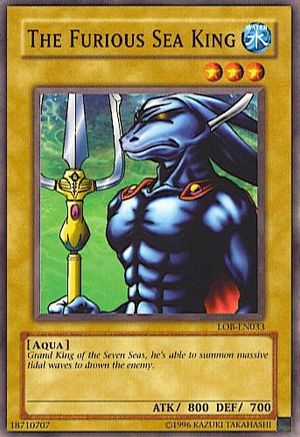 The Furious Sea King (LOB-EN033) - Legend of Blue Eyes White Dragon (Worldwide English) Unlimited - Premium Yugioh Single from Konami - Just $0.60! Shop now at Game Crave Tournament Store