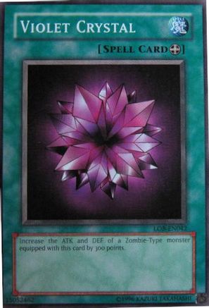Violet Crystal (LOB-EN042) - Legend of Blue Eyes White Dragon (Worldwide English) Unlimited - Premium Yugioh Single from Konami - Just $0.55! Shop now at Game Crave Tournament Store