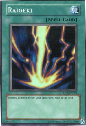 Raigeki (LOB-EN053) - Legend of Blue Eyes White Dragon (Worldwide English) Unlimited - Premium Yugioh Single from Konami - Just $3.36! Shop now at Game Crave Tournament Store