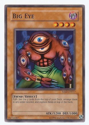 Big Eye (MRD-EN017) - Metal Raiders (Worldwide English) Unlimited - Premium Yugioh Single from Konami - Just $0.21! Shop now at Game Crave Tournament Store