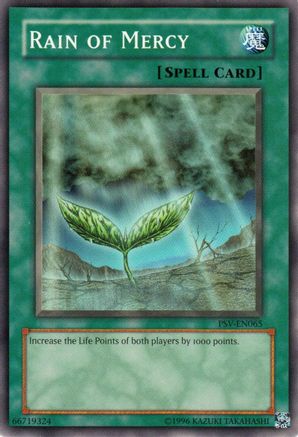 Rain of Mercy (PSV-EN065) - Pharaoh's Servant (Worldwide English) Unlimited - Premium Yugioh Single from Konami - Just $3.20! Shop now at Game Crave Tournament Store