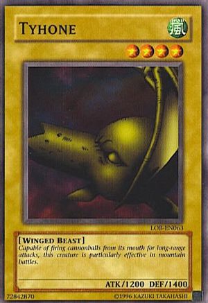 Tyhone (LOB-EN063) - Legend of Blue Eyes White Dragon (Worldwide English) Unlimited - Premium Yugioh Single from Konami - Just $0.28! Shop now at Game Crave Tournament Store