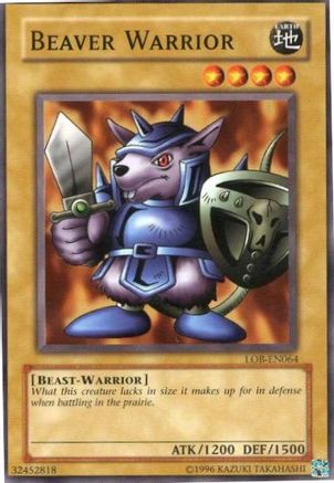Beaver Warrior (LOB-EN064) - Legend of Blue Eyes White Dragon (Worldwide English) Unlimited - Premium Yugioh Single from Konami - Just $0.28! Shop now at Game Crave Tournament Store