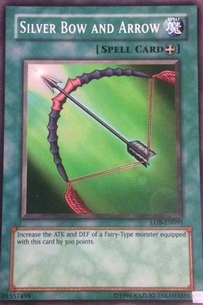 Silver Bow and Arrow (LOB-EN091) - Legend of Blue Eyes White Dragon (Worldwide English) Unlimited - Premium Yugioh Single from Konami - Just $0.80! Shop now at Game Crave Tournament Store
