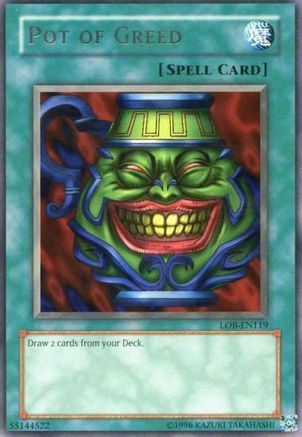 Pot of Greed (LOB-EN119) - Legend of Blue Eyes White Dragon (Worldwide English) Unlimited - Premium Yugioh Single from Konami - Just $2.86! Shop now at Game Crave Tournament Store