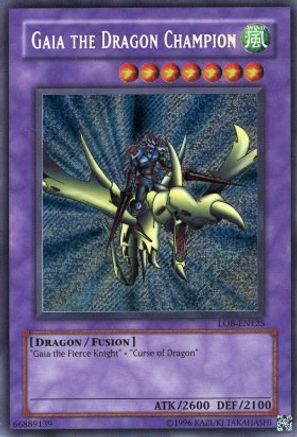 Gaia the Dragon Champion (LOB-EN125) - Legend of Blue Eyes White Dragon (Worldwide English) Unlimited - Premium Yugioh Single from Konami - Just $10.51! Shop now at Game Crave Tournament Store