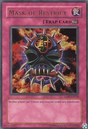 Mask of Restrict (LON-EN018) - Labyrinth of Nightmare (Worldwide English) Unlimited - Premium Yugioh Single from Konami - Just $9.60! Shop now at Game Crave Tournament Store