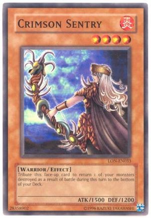 Crimson Sentry (LON-EN033) - Labyrinth of Nightmare (Worldwide English) Unlimited - Premium Yugioh Single from Konami - Just $0.48! Shop now at Game Crave Tournament Store