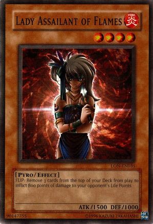 Lady Assailant of Flames (LON-EN035) - Labyrinth of Nightmare (Worldwide English) Unlimited - Premium Yugioh Single from Konami - Just $0.32! Shop now at Game Crave Tournament Store