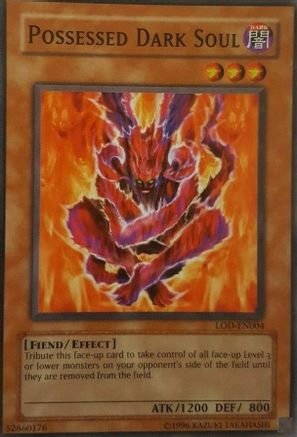 Possessed Dark Soul (LOD-EN004) - Legacy of Darkness (Worldwide English) Unlimited - Premium Yugioh Single from Konami - Just $1.38! Shop now at Game Crave Tournament Store