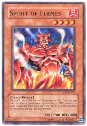 Spirit of Flames (LON-EN067) - Labyrinth of Nightmare (Worldwide English) - Premium Yugioh Single from Konami - Just $1! Shop now at Game Crave Tournament Store