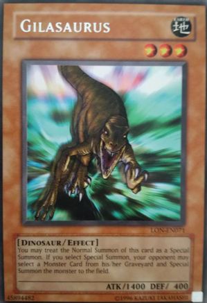 Gilasaurus (LON-EN071) - Labyrinth of Nightmare (Worldwide English) Unlimited - Premium Yugioh Single from Konami - Just $0.80! Shop now at Game Crave Tournament Store