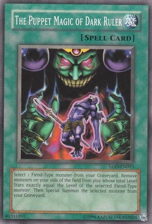 The Puppet Magic of Dark Ruler (LOD-EN013) - Legacy of Darkness (Worldwide English) - Premium Yugioh Single from Konami - Just $0.25! Shop now at Game Crave Tournament Store