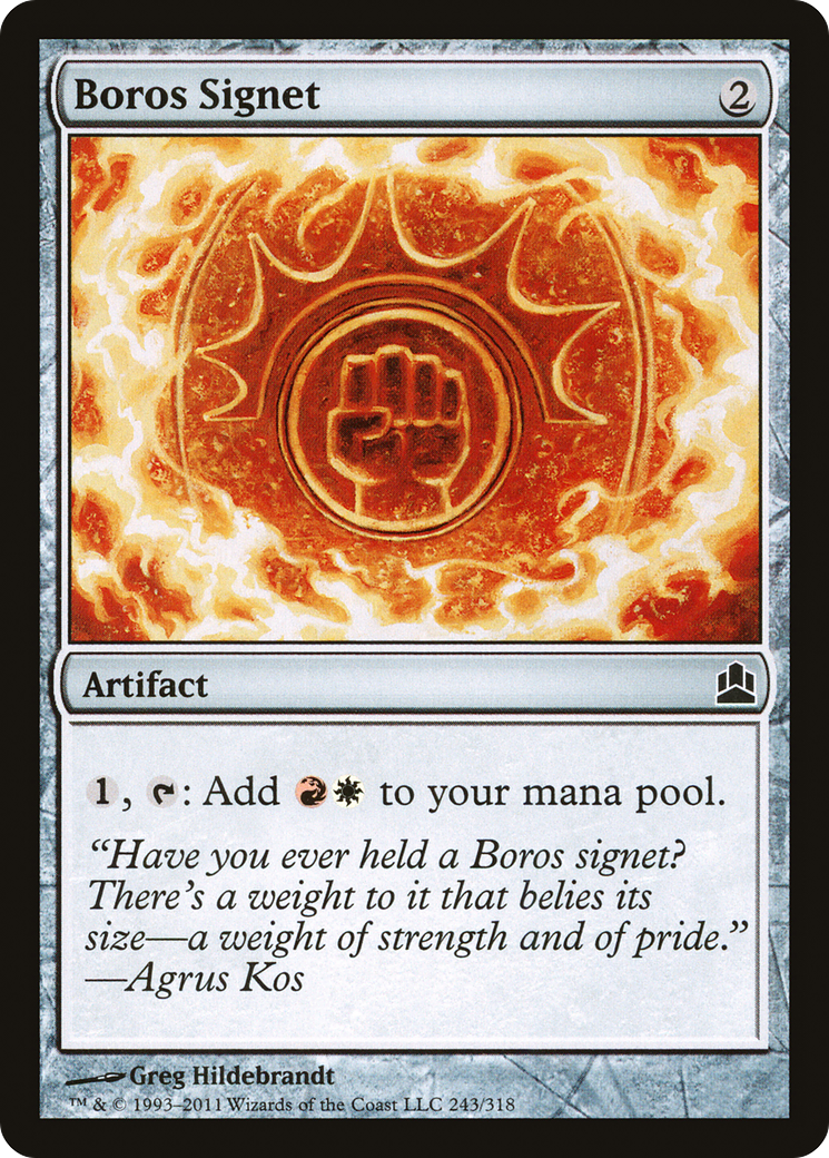 Boros Signet (CMD-243) - Commander 2011 - Premium MTG Single from Wizards of the Coast - Just $0.16! Shop now at Game Crave Tournament Store