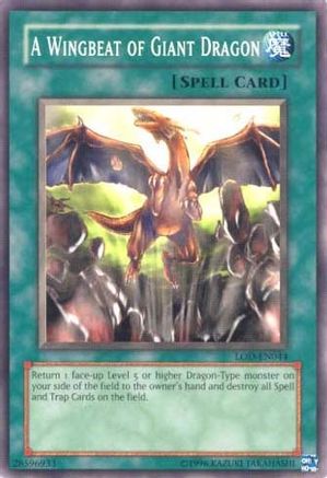 A Wingbeat of Giant Dragon (LOD-EN044) - Legacy of Darkness (Worldwide English) Unlimited - Premium Yugioh Single from Konami - Just $1.26! Shop now at Game Crave Tournament Store