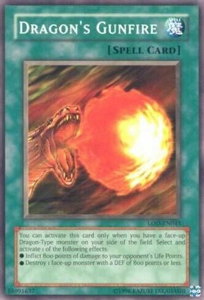 Dragon's Gunfire (LOD-EN045) - Legacy of Darkness (Worldwide English) Unlimited - Premium Yugioh Single from Konami - Just $0.78! Shop now at Game Crave Tournament Store