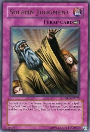 Solemn Judgment (MRD-EN127) - Metal Raiders (Worldwide English) Unlimited - Premium Yugioh Single from Konami - Just $10.34! Shop now at Game Crave Tournament Store