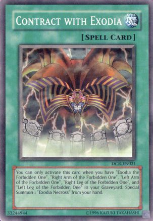 Contract with Exodia (DCR-EN031) - Dark Crisis (Worldwide English) Unlimited - Premium Yugioh Single from Konami - Just $0.92! Shop now at Game Crave Tournament Store
