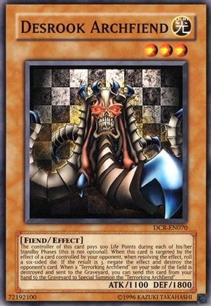 Desrook Archfiend (DCR-EN070) - Dark Crisis (Worldwide English) Unlimited - Premium Yugioh Single from Konami - Just $0.80! Shop now at Game Crave Tournament Store