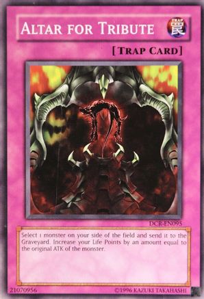 Altar for Tribute (DCR-EN095) - Dark Crisis (Worldwide English) Unlimited - Premium Yugioh Single from Konami - Just $1.39! Shop now at Game Crave Tournament Store