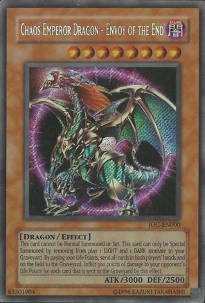 Chaos Emperor Dragon - Envoy of the End (IOC-EN000) - Invasion of Chaos (Worldwide English) Unlimited - Premium Yugioh Single from Konami - Just $6.72! Shop now at Game Crave Tournament Store