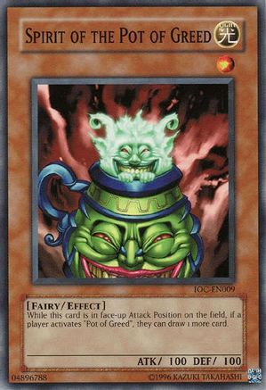 Spirit of the Pot of Greed (IOC-EN009) - Invasion of Chaos (Worldwide English) - Premium Yugioh Single from Konami - Just $0.25! Shop now at Game Crave Tournament Store