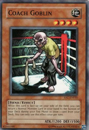 Coach Goblin (IOC-EN015) - Invasion of Chaos (Worldwide English) Unlimited - Premium Yugioh Single from Konami - Just $0.53! Shop now at Game Crave Tournament Store