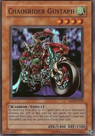 Chaosrider Gustaph (IOC-EN018) - Invasion of Chaos (Worldwide English) Unlimited - Premium Yugioh Single from Konami - Just $0.70! Shop now at Game Crave Tournament Store