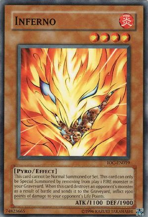 Inferno (IOC-EN019) - Invasion of Chaos (Worldwide English) Unlimited - Premium Yugioh Single from Konami - Just $0.56! Shop now at Game Crave Tournament Store