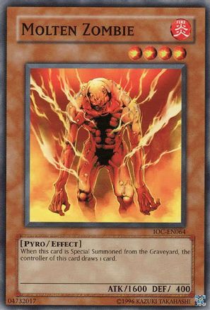 Molten Zombie (IOC-EN064) - Invasion of Chaos (Worldwide English) Unlimited - Premium Yugioh Single from Konami - Just $0.58! Shop now at Game Crave Tournament Store