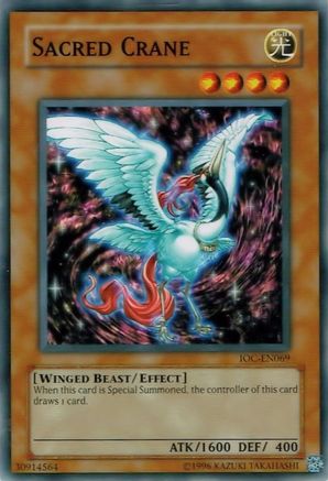 Sacred Crane (IOC-EN069) - Invasion of Chaos (Worldwide English) Unlimited - Premium Yugioh Single from Konami - Just $0.25! Shop now at Game Crave Tournament Store
