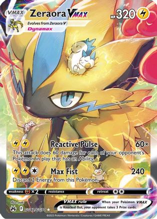 Zeraora VMAX GG42/70 - Crown Zenith Galarian Gallery Holofoil - Premium Pokemon Single from Nintendo - Just $5.95! Shop now at Game Crave Tournament Store