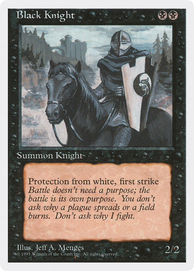 Black Knight (4ED-121) - Fourth Edition - Premium MTG Single from Wizards of the Coast - Just $0.10! Shop now at Game Crave Tournament Store